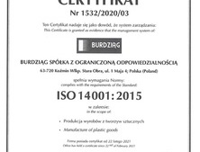 BURDZIĄG SP Z O.O. ISO 14001