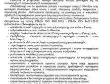 POLITYKA JAKOŚCI BURDZIAG SP Z O O