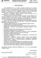 POLITYKA JAKOŚCI BURDZIAG SP Z O O