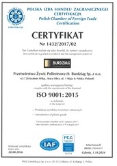 ISO 9001 PŻP BURDZIĄG SP. Z O.O.