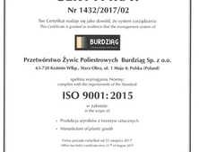 ISO 9001 PŻP BURDZIĄG SP. Z O.O.